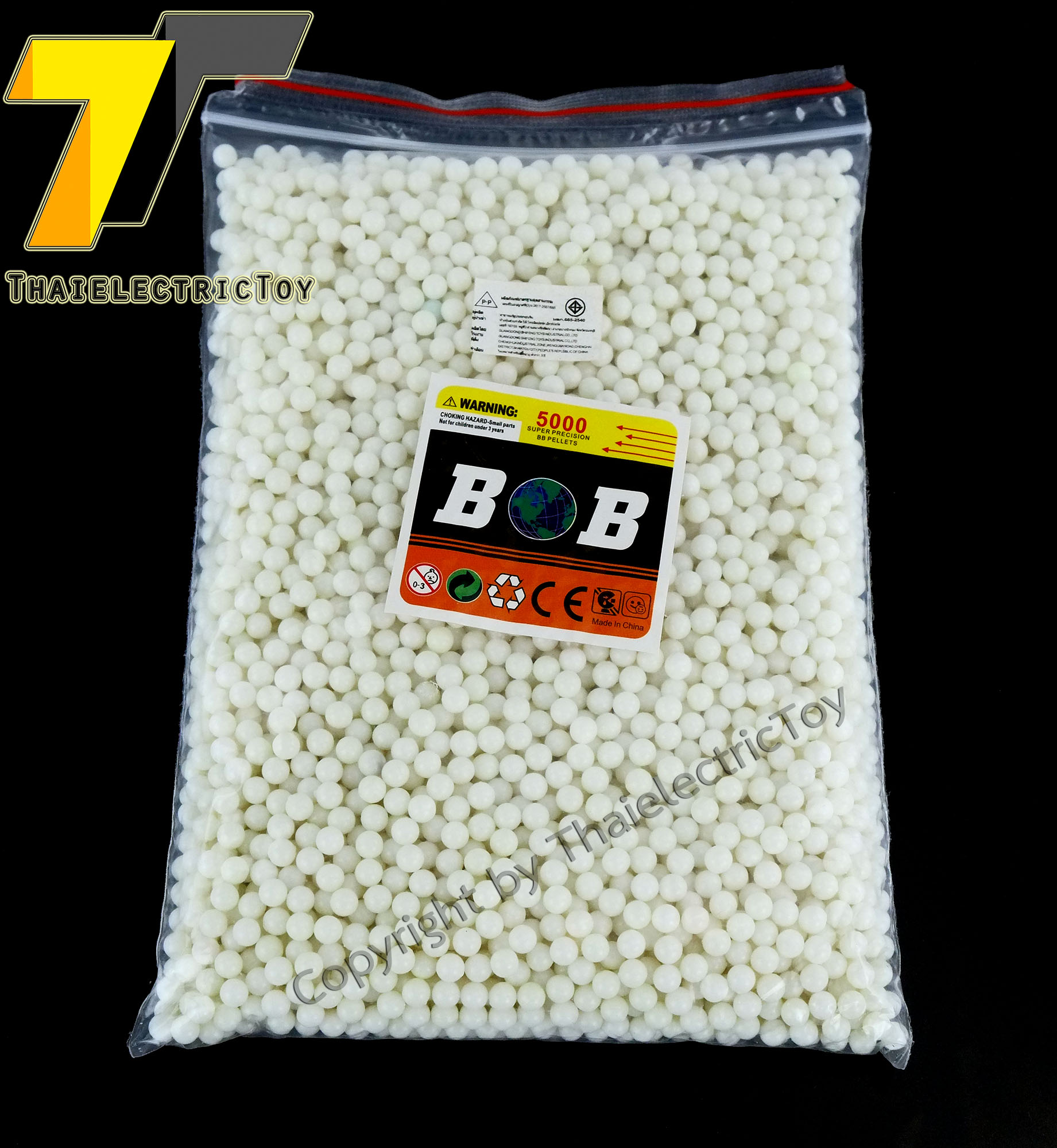 ลูกกระสุนพลาสติกขนาด 6mm จำนวน 5,000 นัด (แบบถุง)