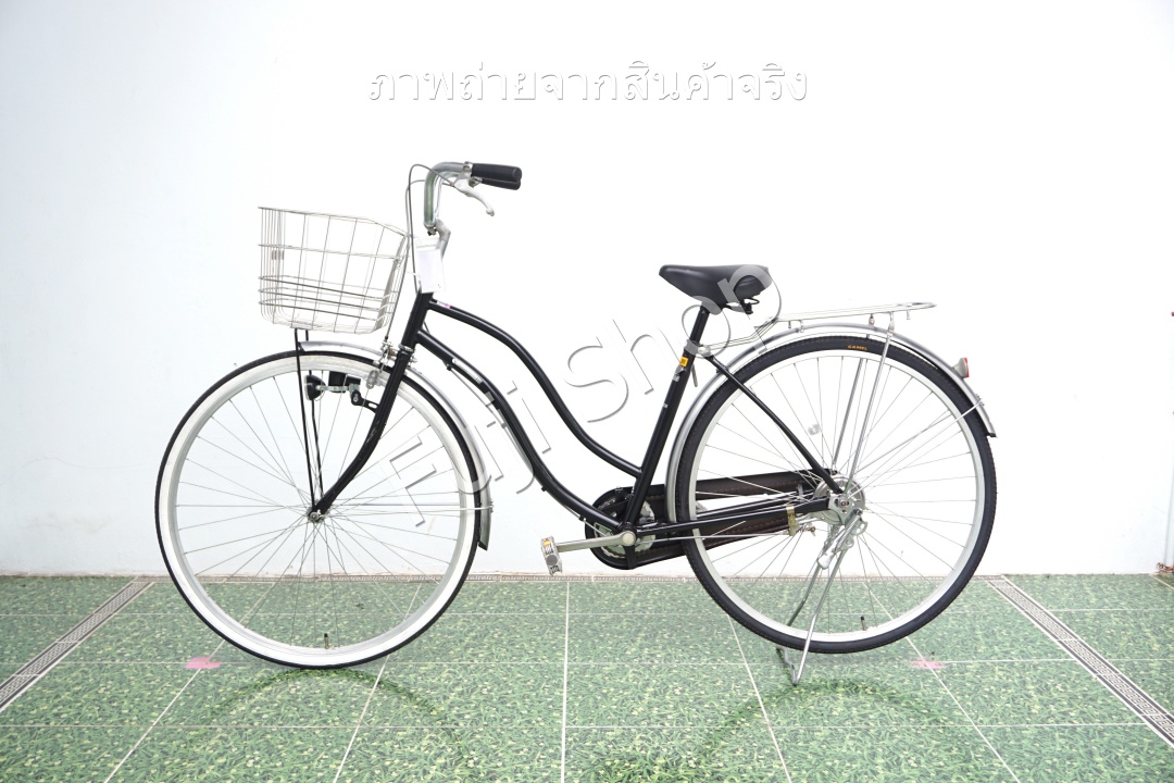จักรยานแม่บ้านญี่ปุ่น - ล้อ 27 นิ้ว - ไม่มีเกียร์ - สีดำ [จักรยานมือสอง]