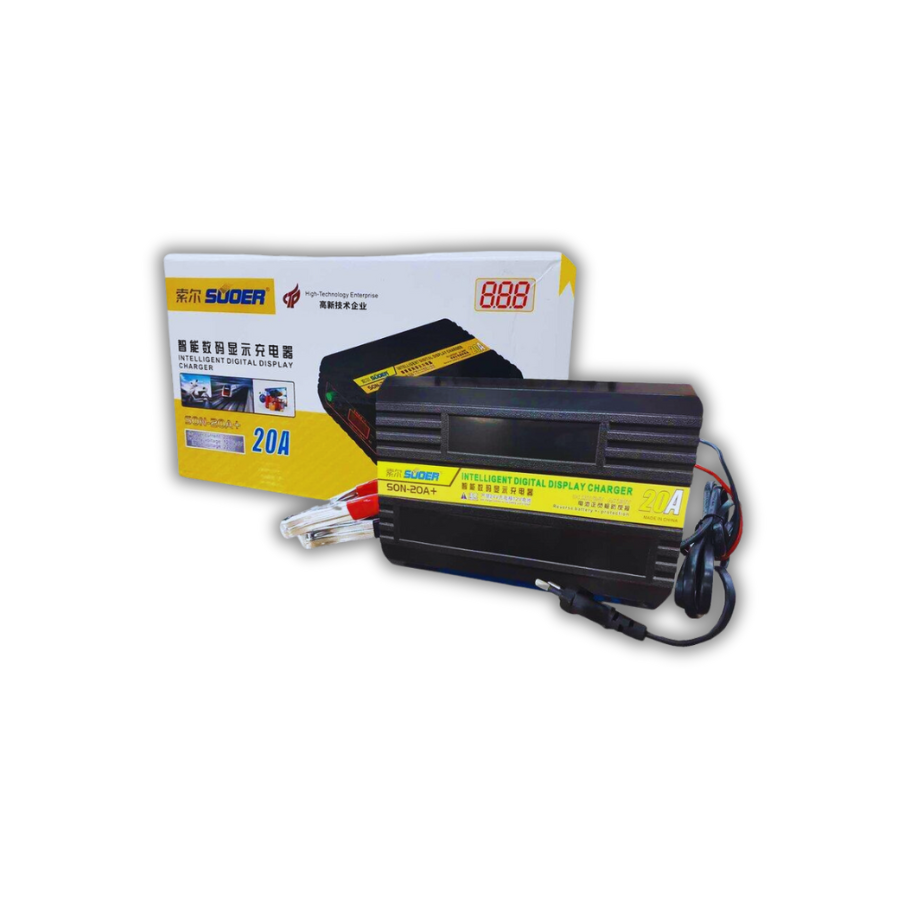 ์NS/ SUOER Battery Fast Charger 12V/24V 20A Digital รุ่น SON-20A+ เครื่องชาร์จแบตเตอรี่ แบตเตอรี่เต็มตัดอัตโนมัติ สามารถสลับกระแสชาร์จได้