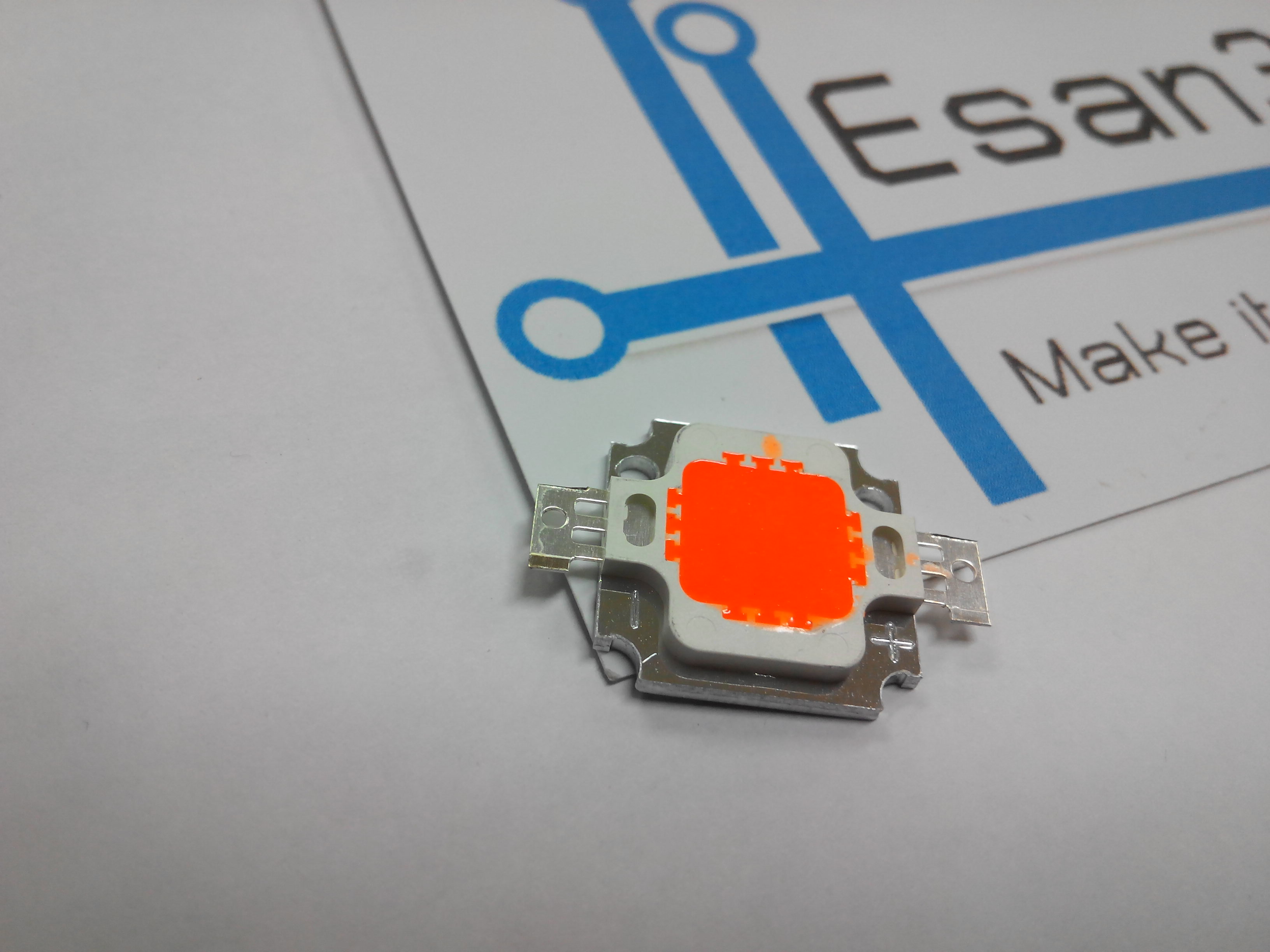 10W High power LED แสงสีแดง แรงดัน 12V อัตราความสว่าง 270-350LM
