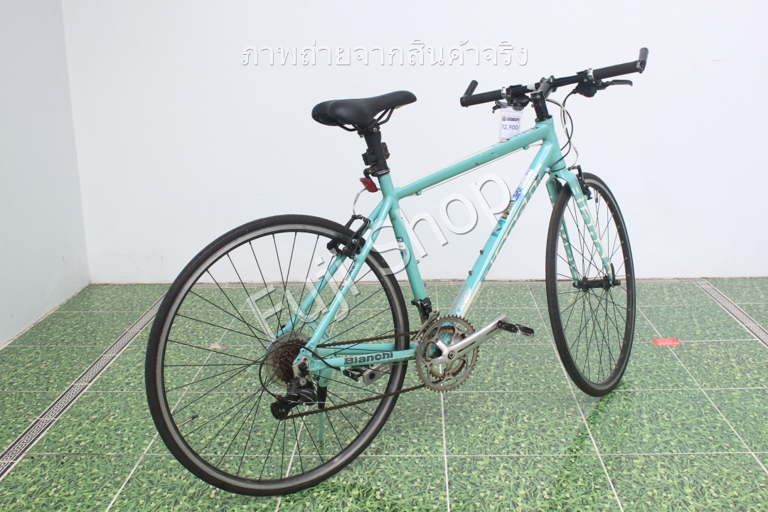จักรยานไฮบริดญี่ปุ่น - ล้อ 700c - มีเกียร์ - อลูมิเนียม - Bianchi Roma II - สีเขียว [จักรยานมือสอง]