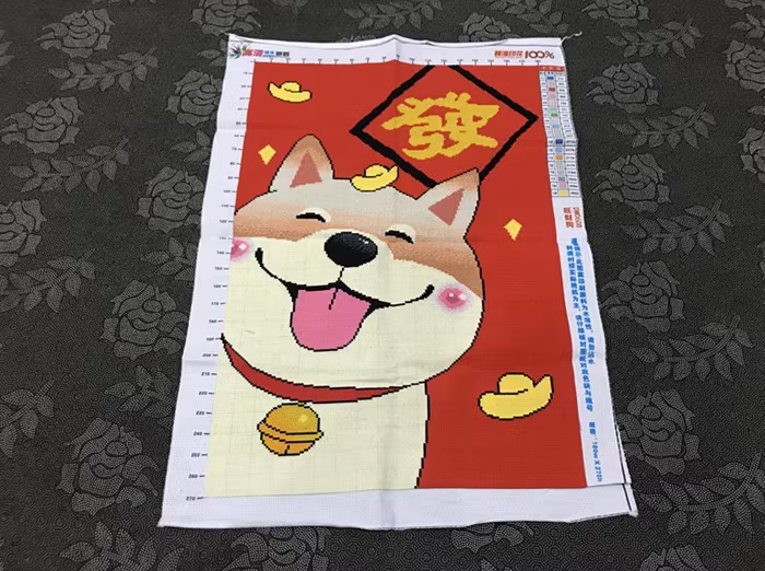 cat-1114 *สินค้าหมด* ชุดปักครอสติช ลายเซต 2 ชิ้น น้องแมวนำโชค น้องหมาเรียกทรัพย์ (ปักเต็มผืนผ้า ไม่มีเดินเส้น ผ้า11CTพิมพ์ลาย ปักครั้งละ 3 เส้นเล็ก) ขนาดภาพละ 50*70 ซม. ผ้าครอสติช 11CTพิมพ์ลายปักบนผืนผ้า+ไหมคอตตอน 31 สี+ผังลาย+เข็ม