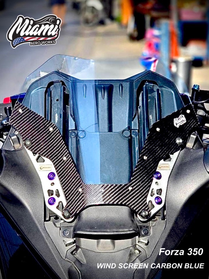 ชิวหน้า MIAMI AEROWORKS 🌊☀️ “WIND SCREEN CARBON BLUE FORZA350 คาร์บอนดีไซน์ ฉีกรูปแบบเดิมๆ กับความสวยงาม ที่ดูมีระดับ ชิวหน้าใส ผนวกรวมเข้ากับ คาร์บอนแท้ YAMAHA XMAX300 ในราคาพิเศษ ช่วงเปิดตัว เพียง “1,990 บาท“ จากราคาปกติ 2,490 บาท