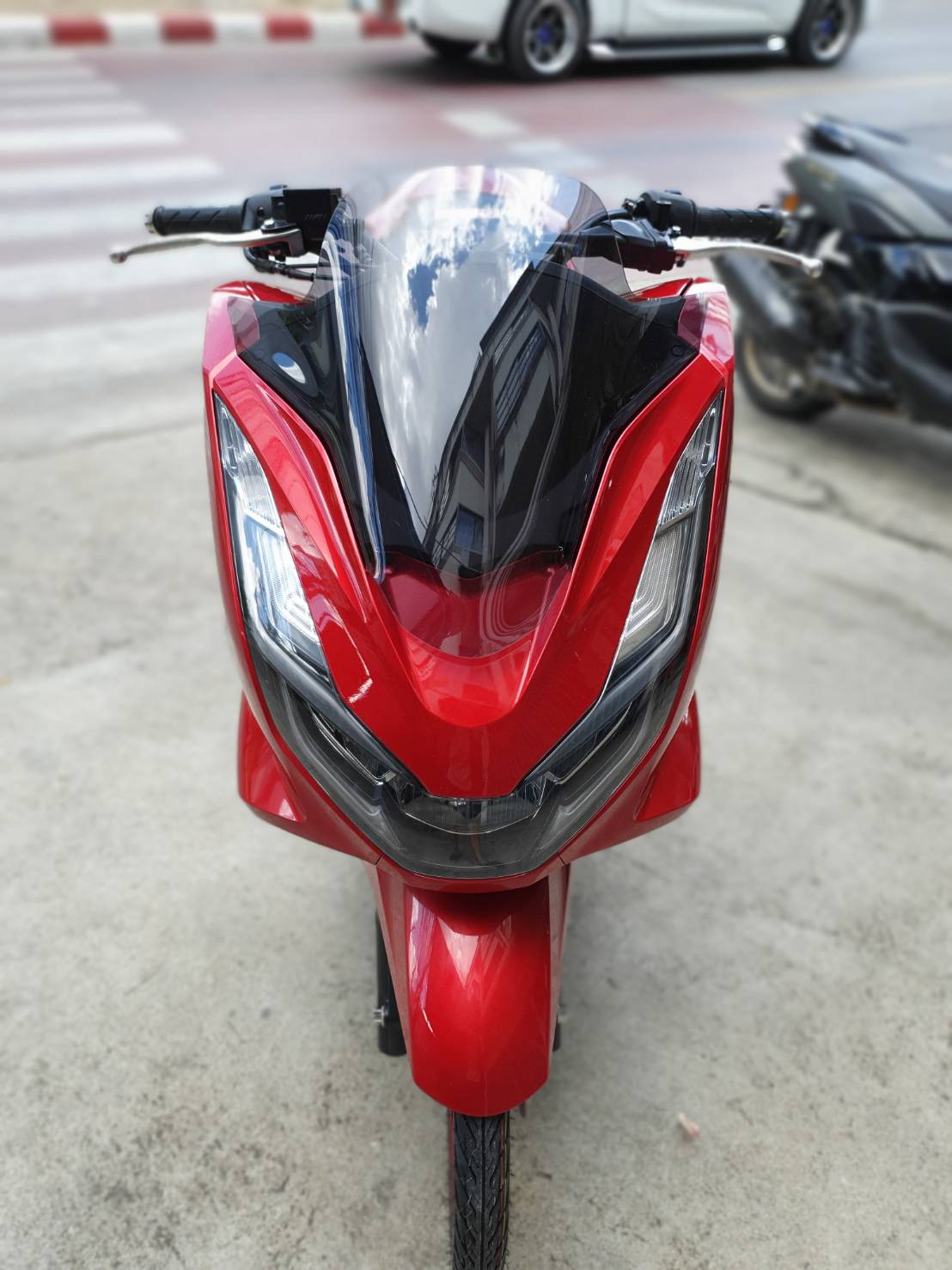 ชิวหน้าPCX 160 ฟ้า ใส ชา หนา3มิล ราคา490