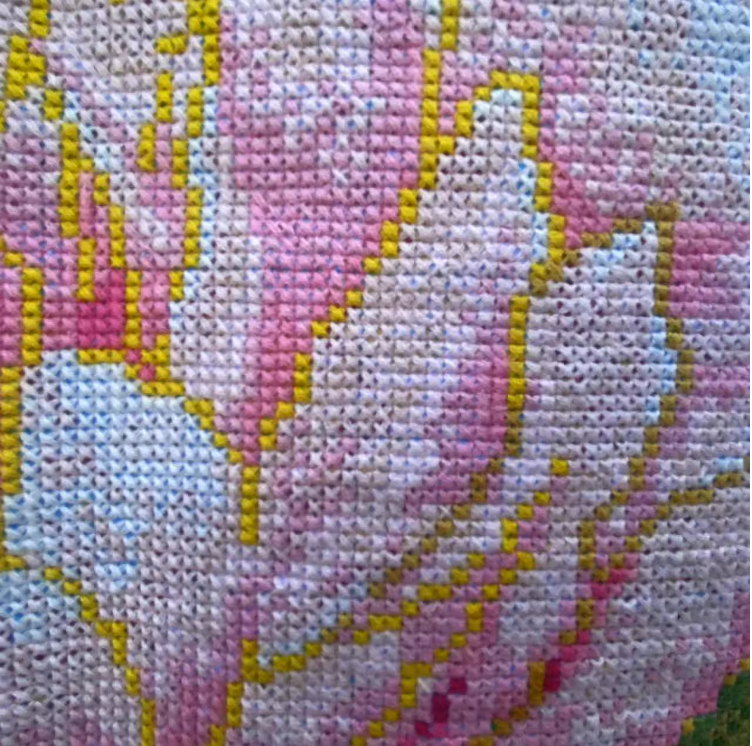 bua-1123 *สินค้าหมด* ชุดปักครอสติช ลายช่อดอกบัว (ปักเต็มผืนผ้า ไม่มีเดินเส้น ผ้า11CT พิมพ์ลาย มีประกาย ปัก 3 เส้นเล็ก) ขนาด 52*88 ซม.ผ้าครอสติช 11CTพิมพ์ลายปักบนผ้า ไหมคอตตอน 40 สี ผังลาย เข็ม