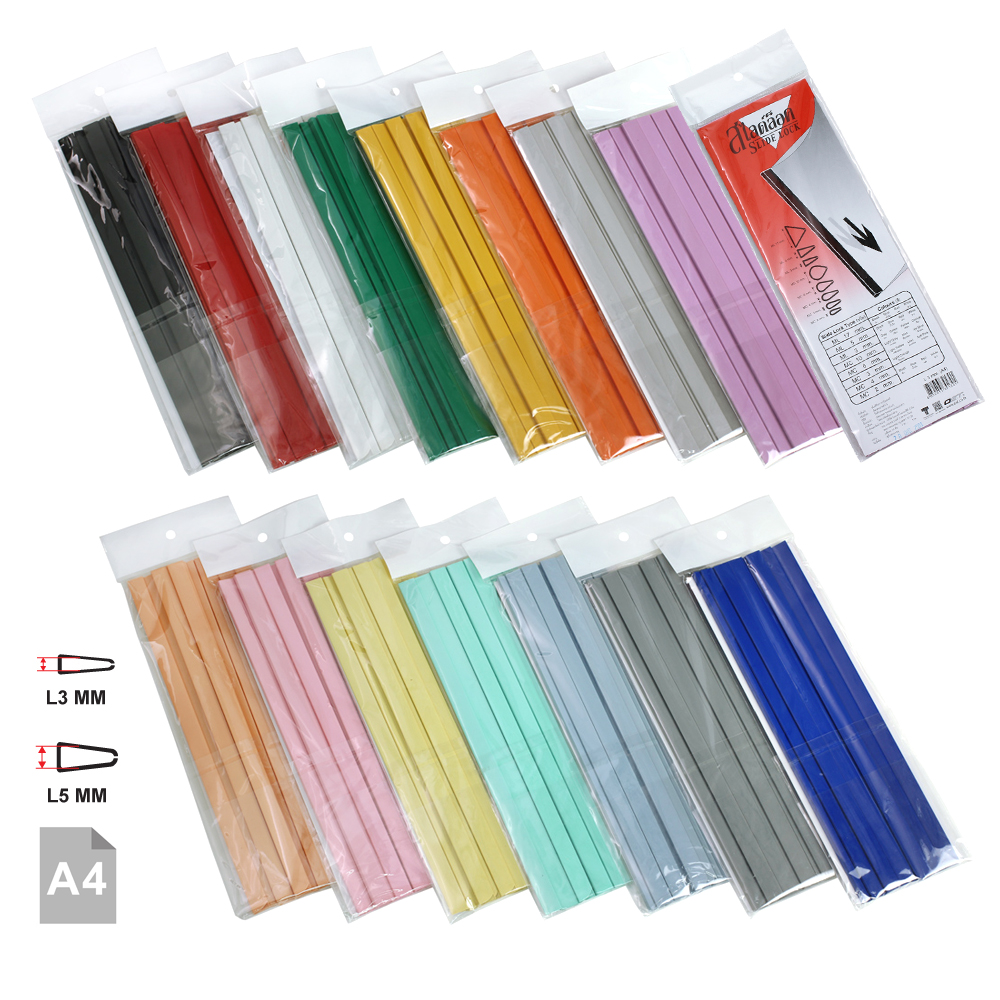 Slide Binder Bars 11.75 inch (29.7cm.) L-section Shape 10pieces