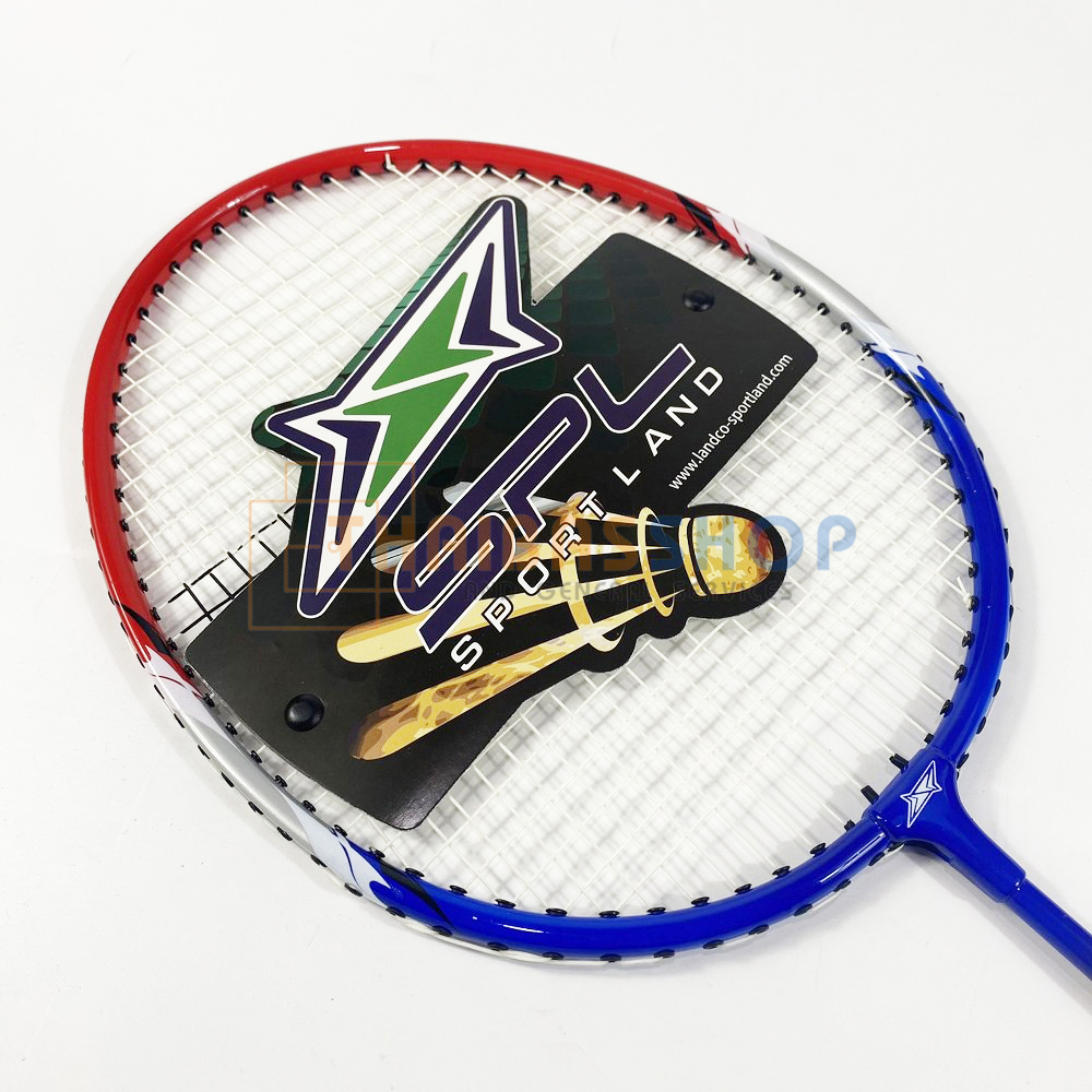 (ของแท้ 100%) ไม้แบดมินตัน ไม้แบด พร้อมซอง Sport Land (SPL) Pro 58 สีแดง-น้ำเงิน