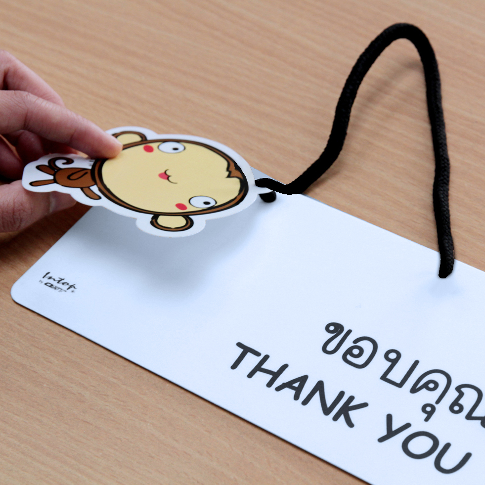 ป้ายแขวน ขอบคุณ Thank You 10x20ซม. PR-125 PR-126 PR-127 PR-128