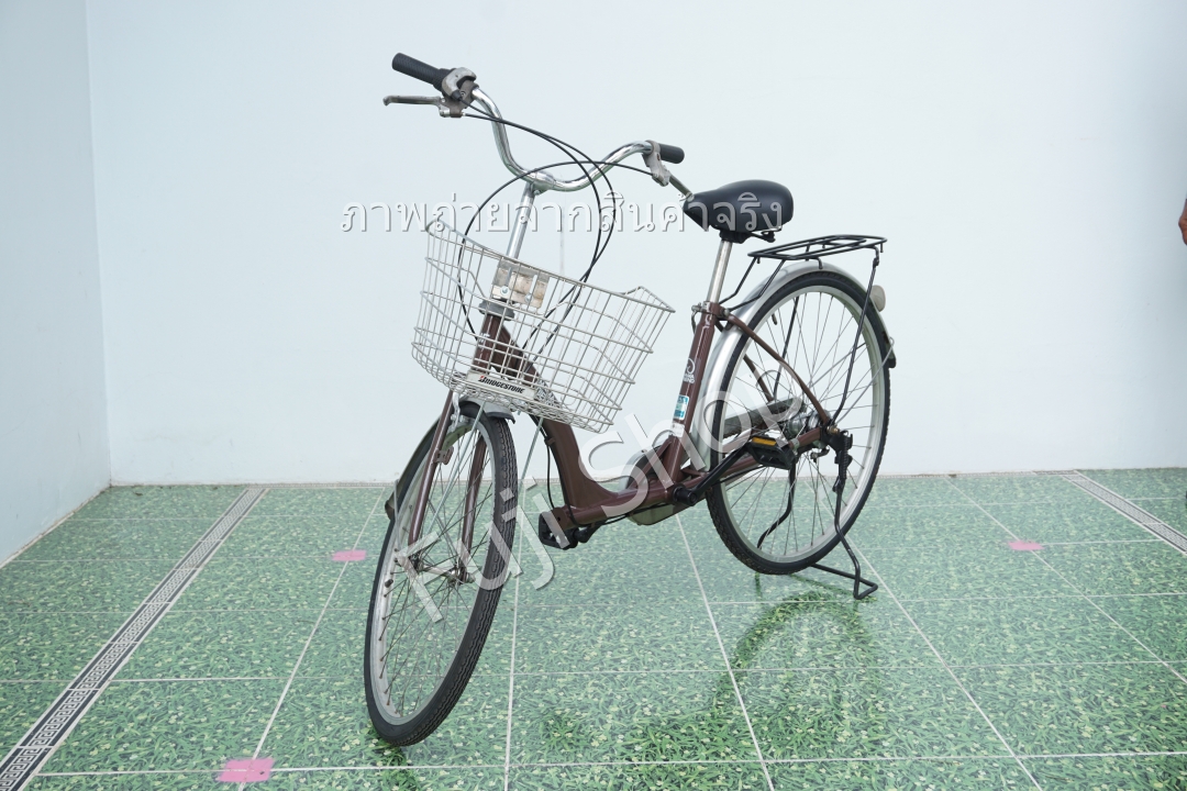 จักรยานแม่บ้านญี่ปุ่น - ล้อ 22 / 26 นิ้ว - เกียร์ดุม 3 สปีด - สีน้ำตาล [จักรยานมือสอง]