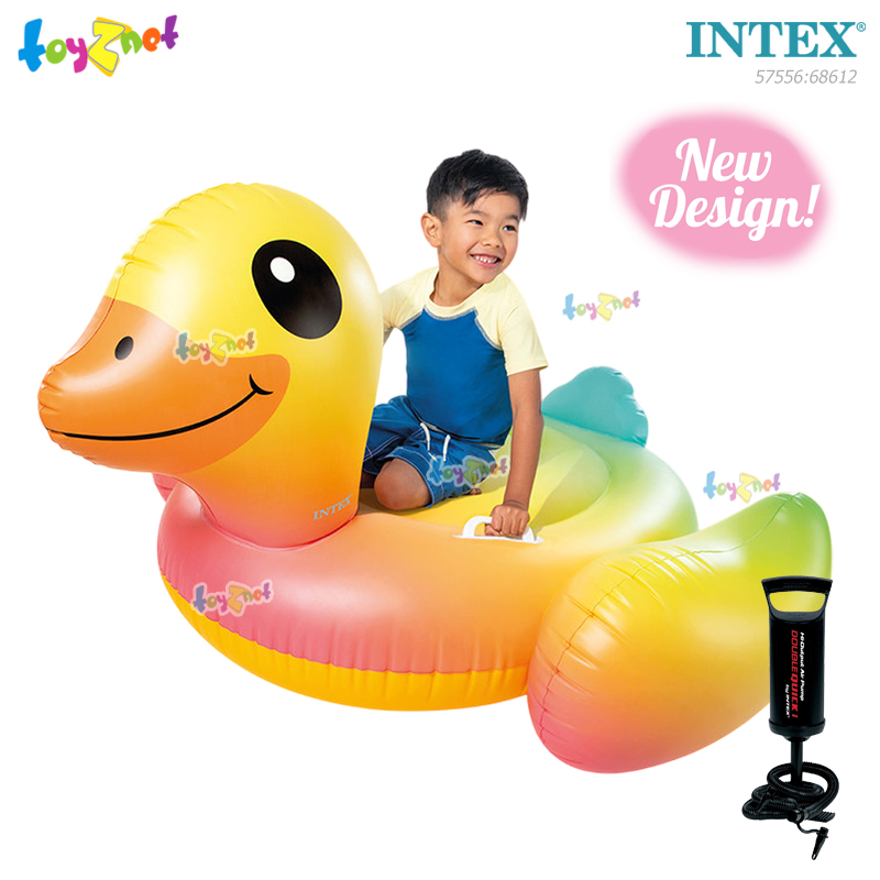 Intex ส่งฟรี แพเป็ดน้อย 1.47x1.47x0.81 ม. รุ่น 57556 + ที่สูบลมดับเบิ้ล ควิ๊ก วัน