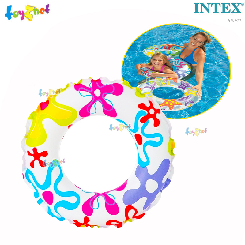 Intex ส่งฟรี ห่วงยางลายดอกไม้ 24 นิ้ว (61 ซม.) รุ่น 59241