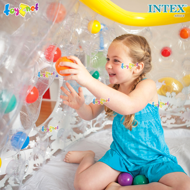 Intex ส่งฟรี บ้านบอลเรือดำน้ำ 1.74x1.22x0.89 ม. รุ่น 48664 + ที่สูบลมดับเบิ้ล ควิ๊ก วัน