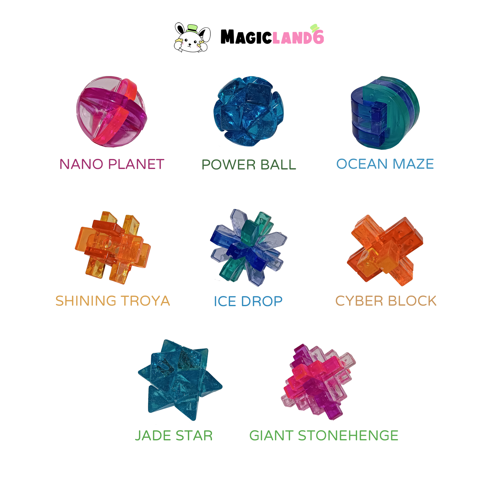 Game Puzzle Interlock 3D Crystal Creative Logic Brain Education Toy ตัวต่อปริศนา เกมสามมิติ ตัวต่อคริสตัล ฝึกความคิด พัฒนาIQ สมาธิ