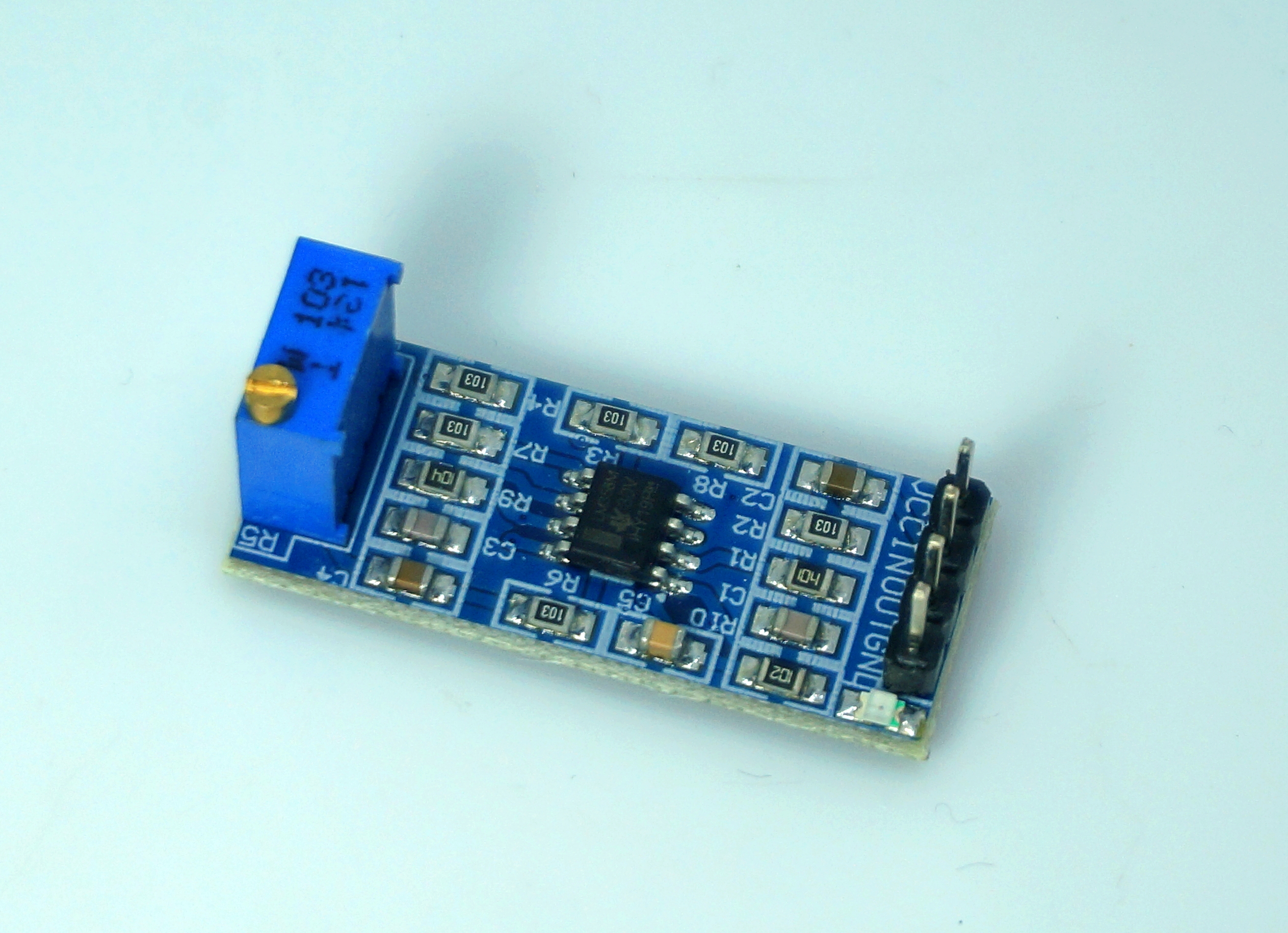LM358 100 times gain amplification module