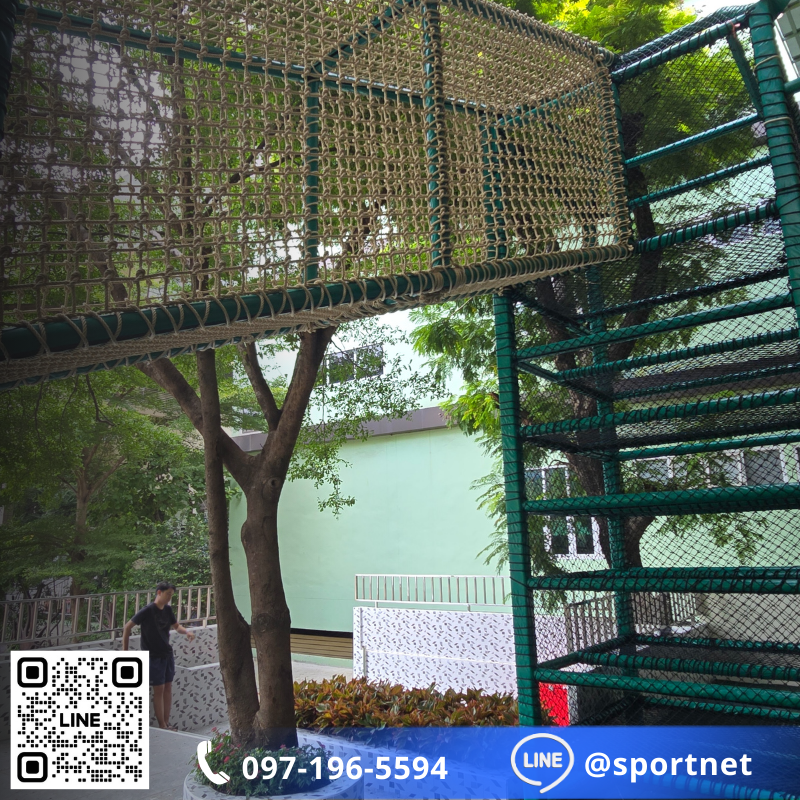 สะพานเชือกใยยักษ์ 10mm. 5x5cm.