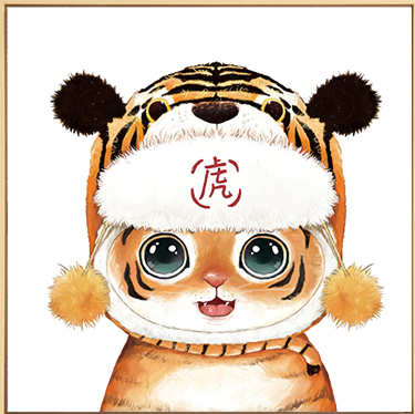 cat-1023 *พร้อมส่ง* ชุดปักครอสติช ลายแมวหัวเสือ ชุดที่ 1 (ไม่มีเดินเส้น ผ้า11CTพิมพ์ลาย ปัก 3 เส้นเล็ก) ขนาด 50*50 ซม.ผ้าครอสติช 11CTพิมพ์ลายปักบนผ้า ไหมคอตตอน 21 สี ผังลาย เข็ม