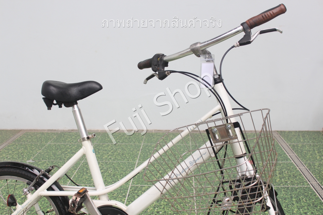 จักรยานญี่ปุ่น - ล้อ 20 นิ้ว - มีเกียร์ - อลูมิเนียม - Khodaa Bloom - สีขาว [จักรยานมือสอง]