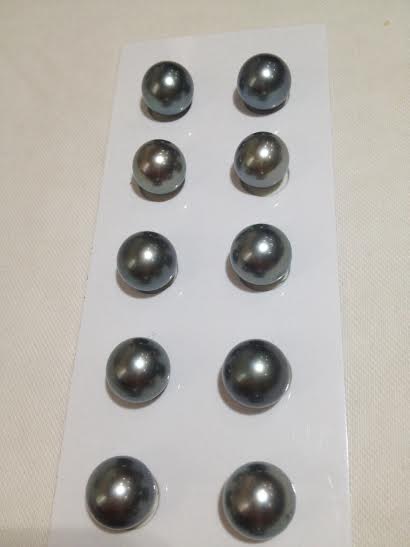 ต่างหูไข่มุก south sea 11-12 มิล ตัวเรือน 18k สีดำ เกรด AAA-AA++