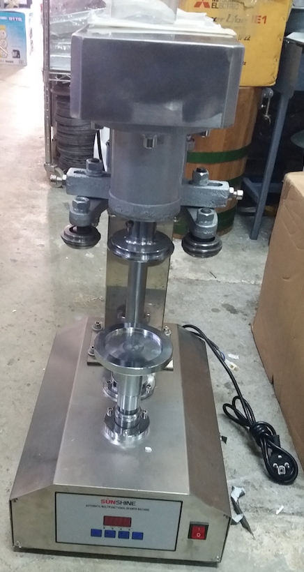 เครืองปิดปากกระป๋อง เครื่องซีลกระป๋อง อลูมิเนียม อัตโนมัต Sunshine