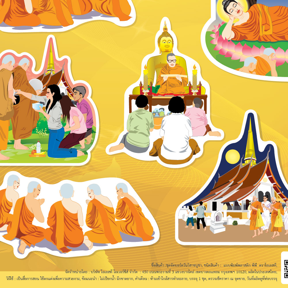 Buddhist Holy Day Visakha Bucha Day Flashcards ET-704