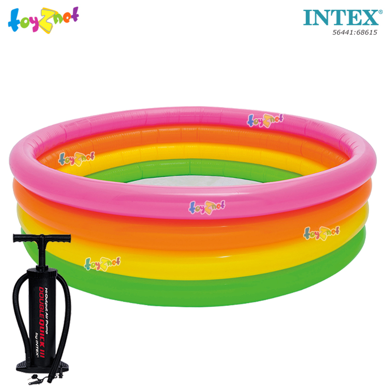 Intex Sunset Glow Pool 66 in. 1.68x0.46 m No.56441/56452/54005 + Double Quick III Hand Pump