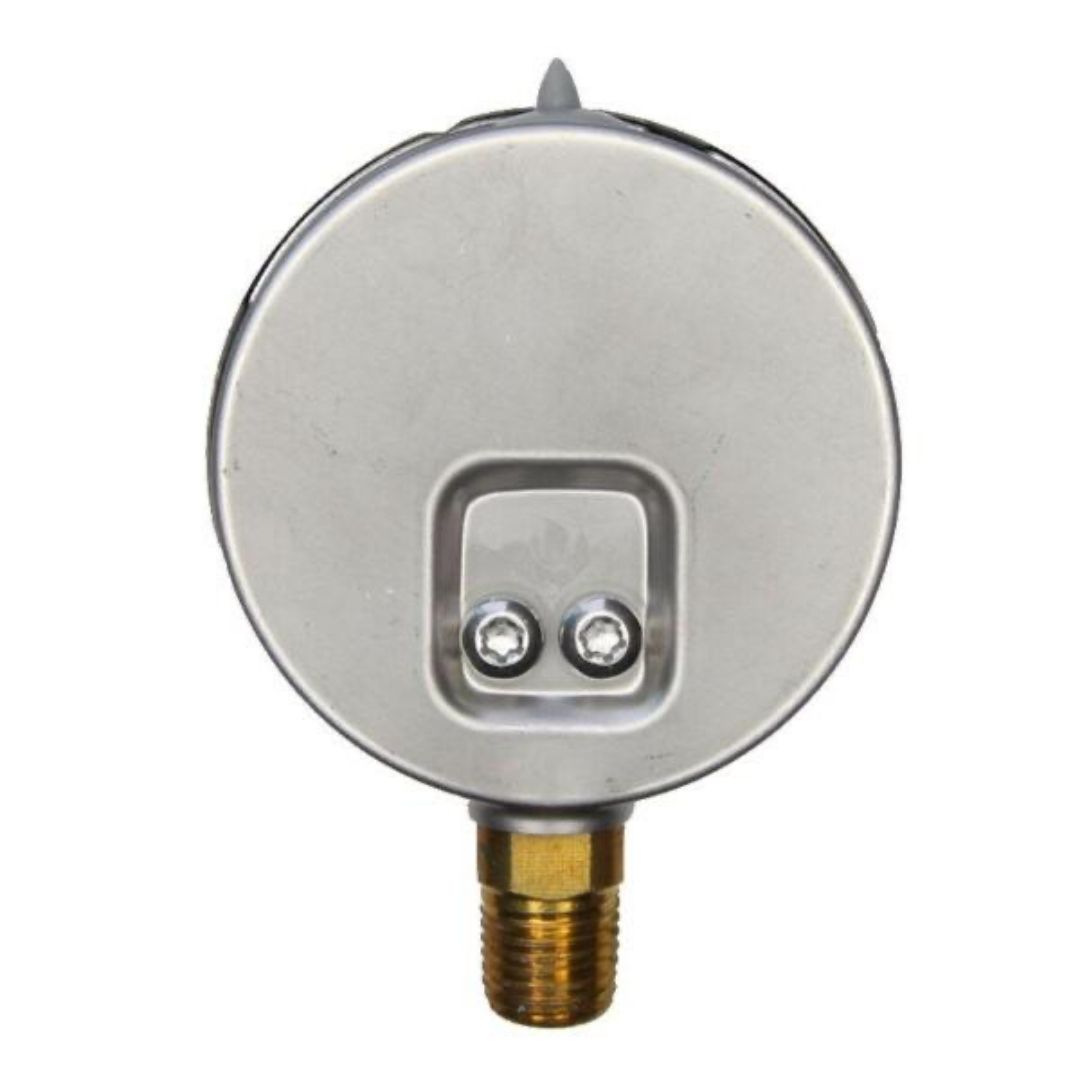 Pressure Gauge เกจวัดแรงดัน หน้าปัด 4 นิ้ว เกลียวทองเหลือง ออกล่าง 1/2 นิ้ว NPT ยี่ห้อ OCTA
