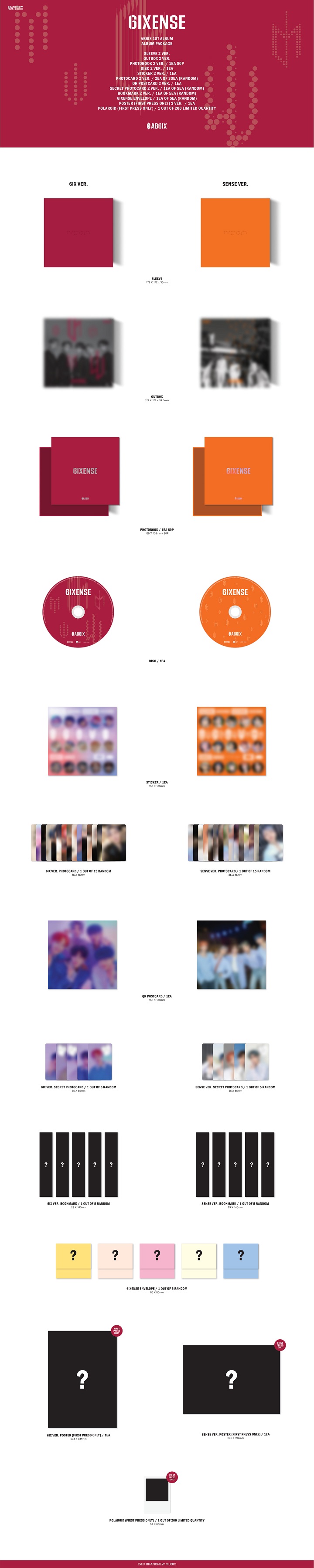 [PRE-ORDER] AB6IX - 1st Album "6IXENSE"