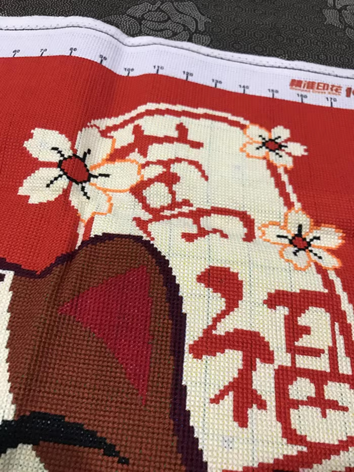 cat-1114 *สินค้าหมด* ชุดปักครอสติช ลายเซต 2 ชิ้น น้องแมวนำโชค น้องหมาเรียกทรัพย์ (ปักเต็มผืนผ้า ไม่มีเดินเส้น ผ้า11CTพิมพ์ลาย ปักครั้งละ 3 เส้นเล็ก) ขนาดภาพละ 50*70 ซม. ผ้าครอสติช 11CTพิมพ์ลายปักบนผืนผ้า+ไหมคอตตอน 31 สี+ผังลาย+เข็ม