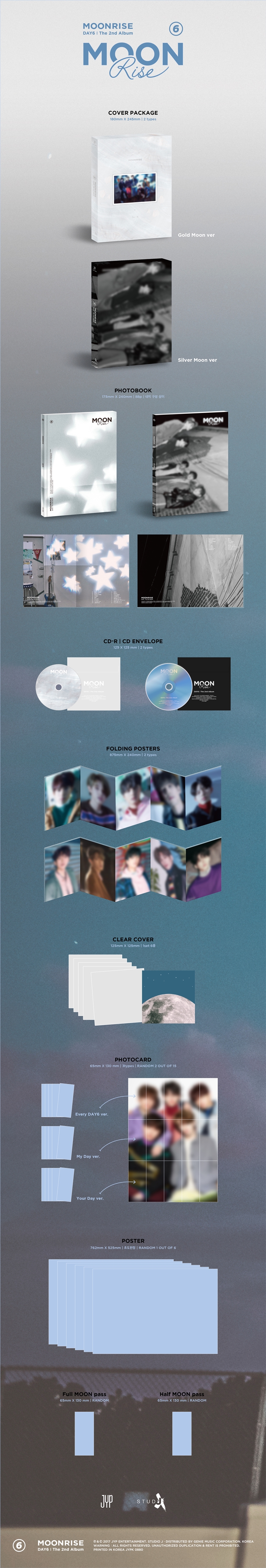 [PRE-ORDER] DAY6 - 2nd Album "MOONRISE" (Random Cover)