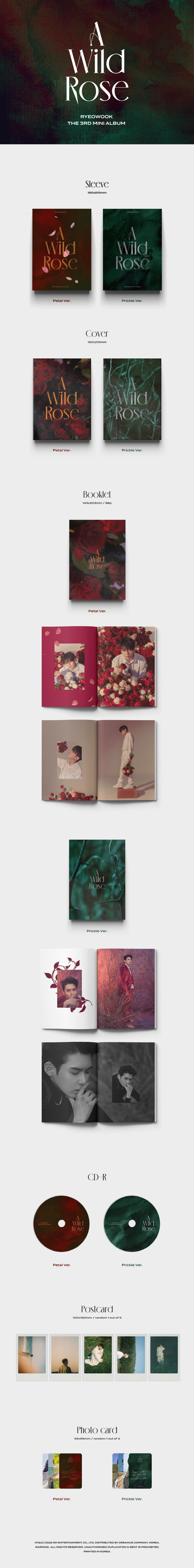 [PRE-ORDER] RYEOWOOK - 3rd Mini Album "A Wild Rose"