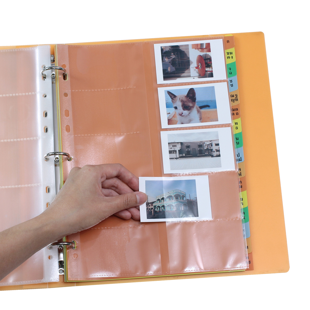3 Rings Binder Card Book A4 with Card Pockets and Dividers