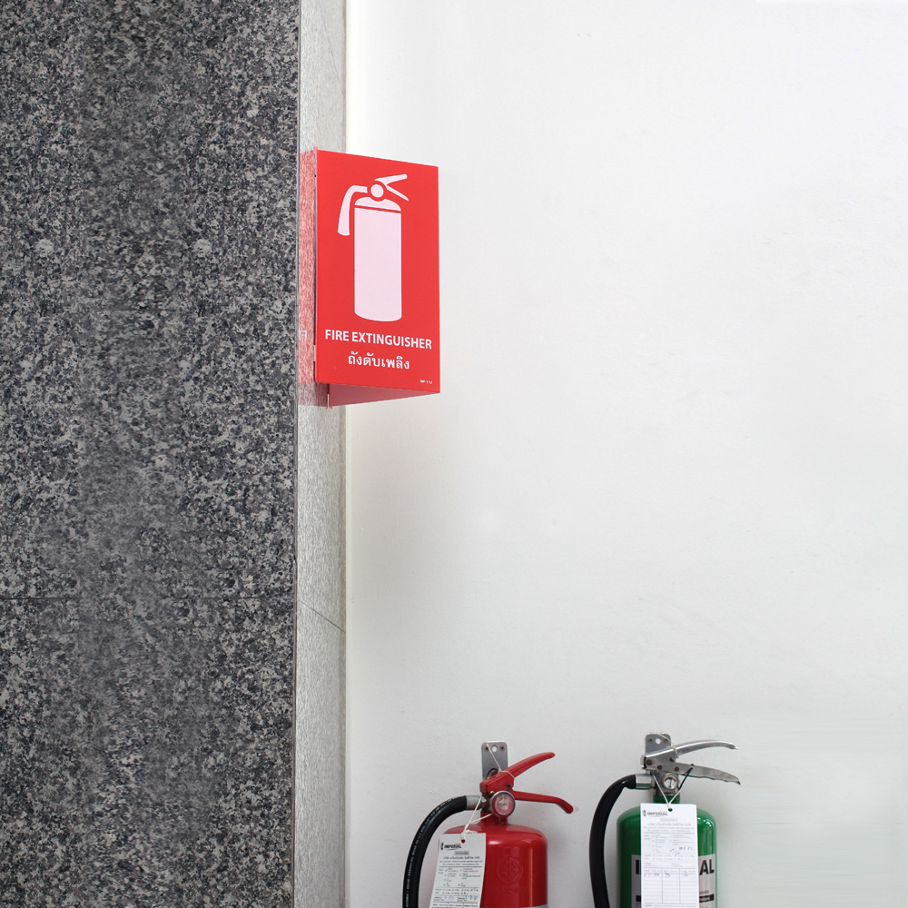 ป้ายพลาสติก สัญลักษณ์ถังดับเพลิง Fire Extinguisher NP-110 NP-112