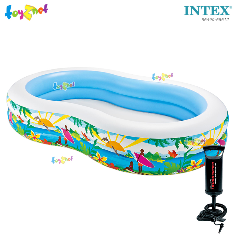Intex Paradise Pool 2.62x1.60x0.46 m no.56490 + DQI Air Pump