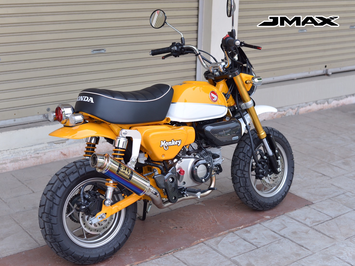 กระเป๋าขวา สีเหลือง, ดำมุข, แดงมุข, น้ำเงินมุข, ดำมุข สีขาว J-MAX HONDA MONKEY 125 ราคา 1430 ไม่รวมสติกเกอร์ monkey สติกเกอร์50