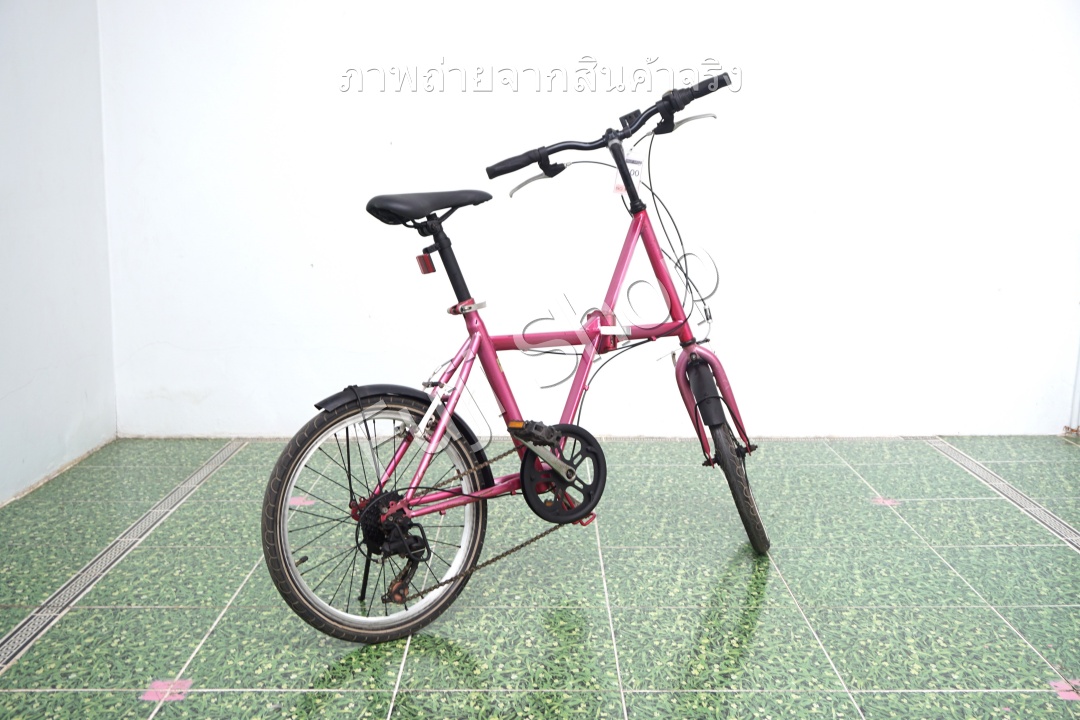 จักรยานพับได้ญี่ปุ่น - ล้อ 20 นิ้ว - มีเกียร์ - สีชมพู [จักรยานมือสอง]