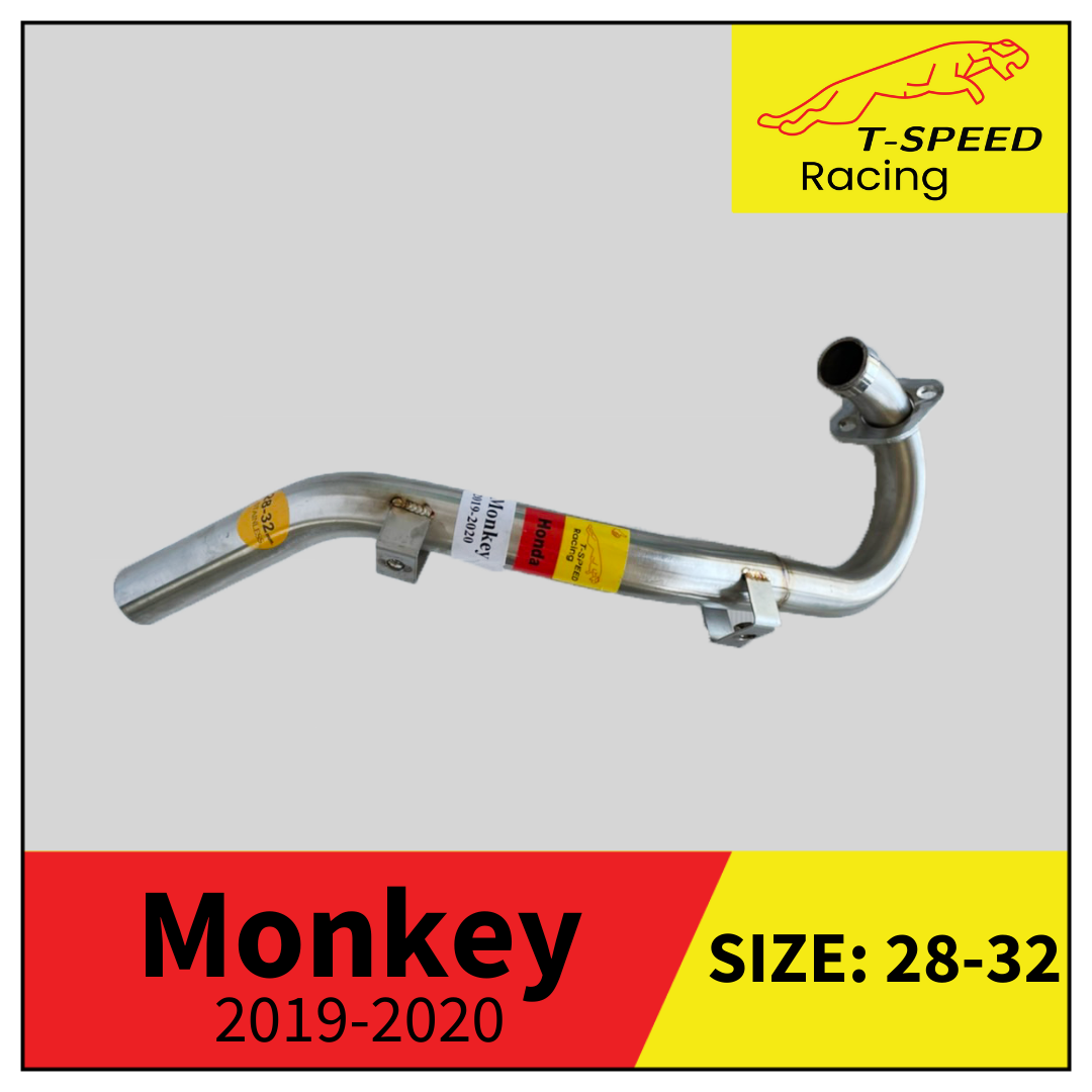คอท่อ Honda Monkey 125 2019-2020 สแตนเลส 🔩 Stainless steel แท้ เกรด 304 หนา: 1.2 มิลลิเมตร มีขนาดให้เลือก: Size 25-28 m.m. ราคา 900 บาท Size 28-32 m.m. ราคา 1,000 บาท