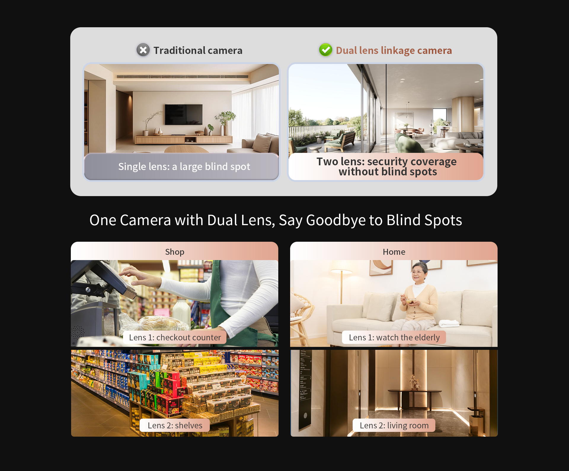 Vstarcam CS995DR กล้องวงจรปิดระบบ IP WIFI 2 MP Color Night Vision กล้องเลนส์คู่ มีไมค์และลำโพงในตัว BY BILLIONAIRE SECURETECH CS995DR