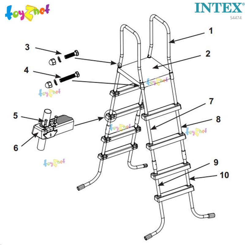 Intex 18ft Rect. Ultra Frame Pool Set w/Cartr.-Saltwater System (5.49 x 2.74 x 1.32 m) no.54474