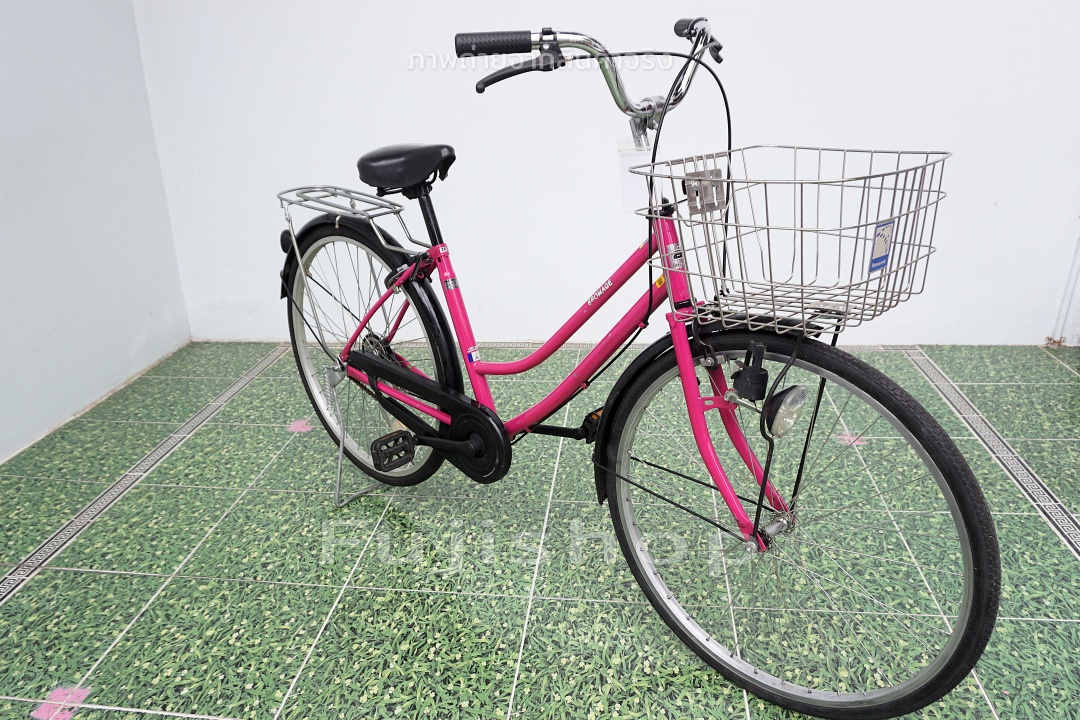 จักรยานแม่บ้านญี่ปุ่น - ล้อ 26 นิ้ว - ไม่มีเกียร์ - Fromage - สีชมพู [จักรยานมือสอง]