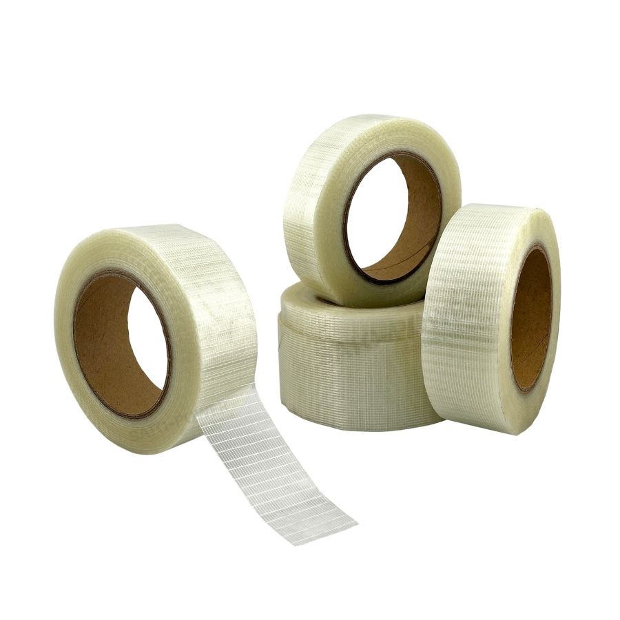 เทปใยสัปปะรด pineapple tape ลายตาราง ยาว 50 เมตร | มีหลายขนาด หนืดยึดแน่น ทนต่อแรงดึง