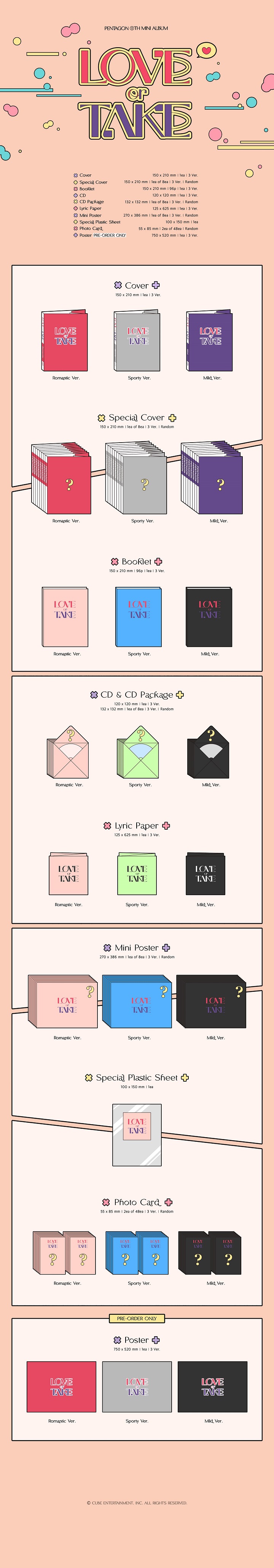 [PRE-ORDER] PENTAGON - 11th Mini Album "LOVE or TAKE"