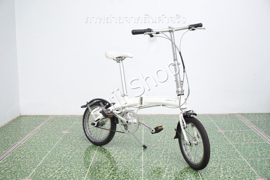 จักรยานพับได้ญี่ปุ่น - ล้อ 16 นิ้ว - มีเกียร์ - อลูมิเนียม - Dahon Curve D3 - สีขาว [จักรยานมือสอง]