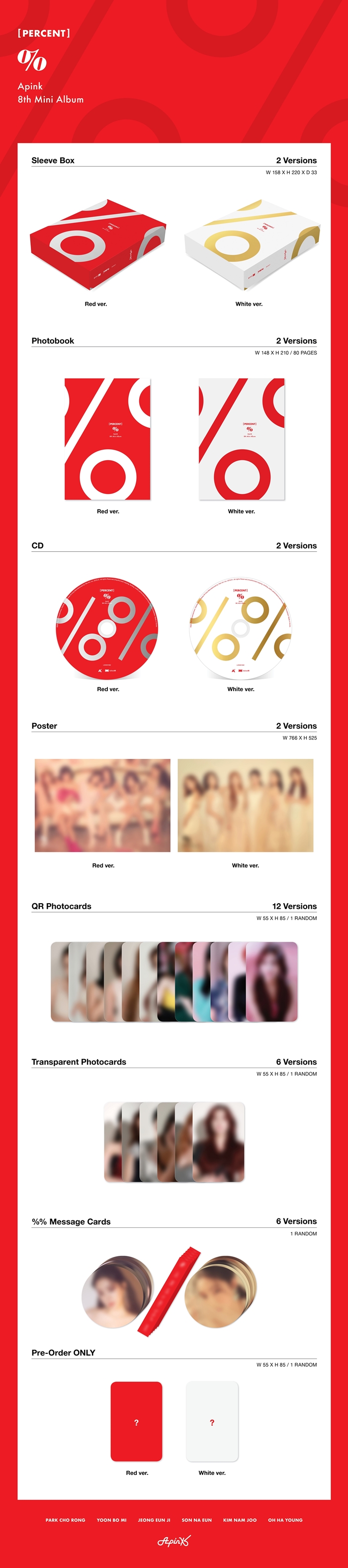 [PRE-ORDER] APINK - 8th Mini Album "PERCENT"