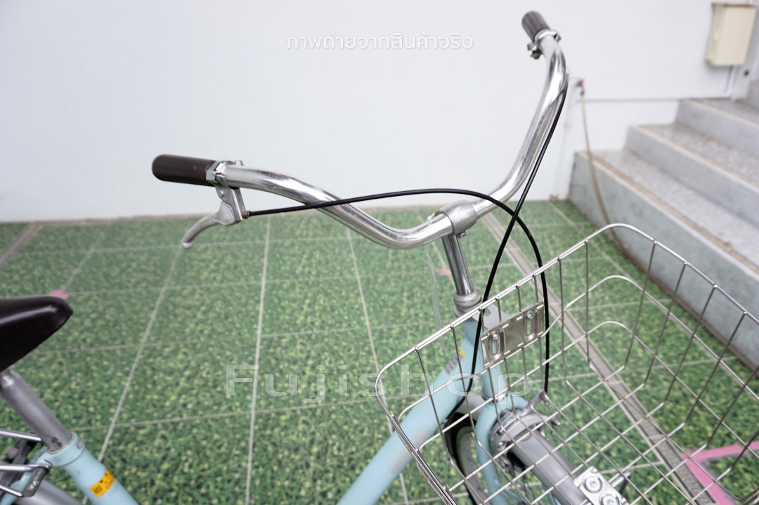 จักรยานแม่บ้านญี่ปุ่น - ล้อ 26 นิ้ว - ไม่มีเกียร์ - ไฟหน้าอัตโนมัติ - Romana - สีฟ้า [จักรยานมือสอง]