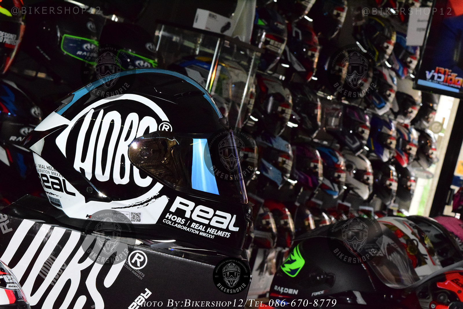 หมวกกันน็อคReal รุ่น FINNIX HOBS สี ดำ