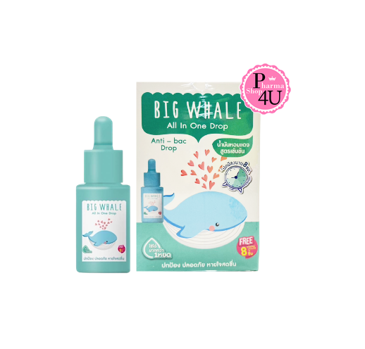 (กล่องสีฟ้า) Big Whale All in One Drop.12ML .