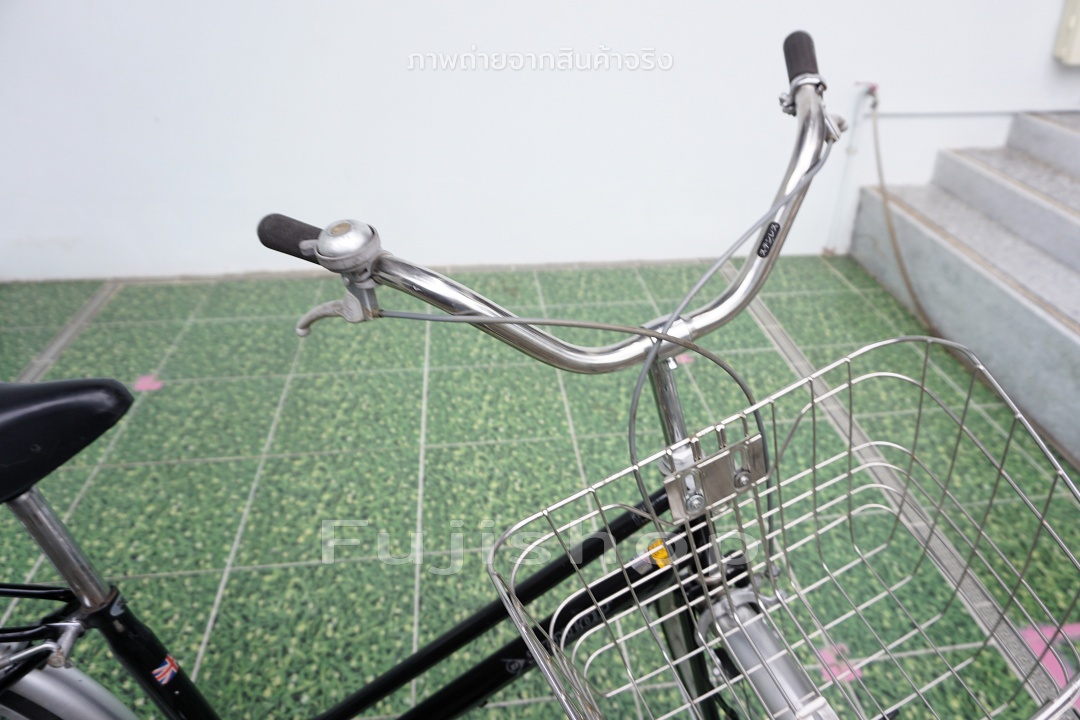 จักรยานแม่บ้านญี่ปุ่น - ล้อ 26 นิ้ว - ไม่มีเกียร์ - ไฟหน้าอัตโนมัติ - Dunlop - สีดำ [จักรยานมือสอง]