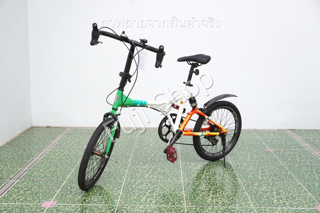 จักรยานพับได้ญี่ปุ่น - ล้อ 20 นิ้ว - มีเกียร์ - อลูมิเนียม - Coni tonino Lamborghini - สีขาว [จักรยานมือสอง]