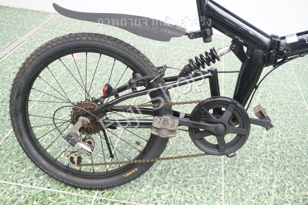 จักรยานพับได้ญี่ปุ่น - ล้อ 20 นิ้ว - มีเกียร์ - มีโช๊ค - Three Stone - สีดำ [จักรยานมือสอง]