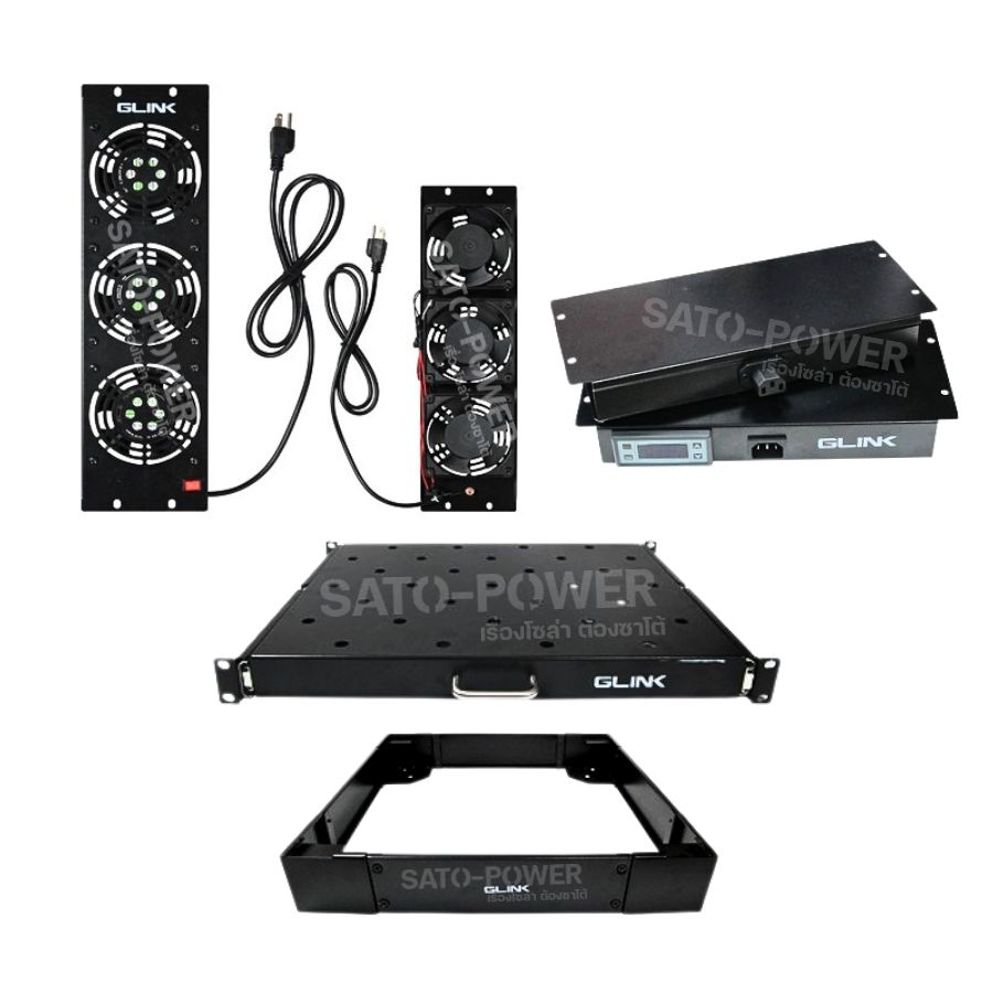 GLINK พัดลมระบายความร้อน สำหรับตู้ Rack | พัดลมควบคุมอุณหภูมิ Accessory อุปกรณ์เสริม ตู้แร็ค